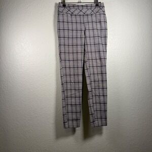 Violet & Roses Plaid Pattern Pants Women's Size 4‎ Straight Leg Cropped